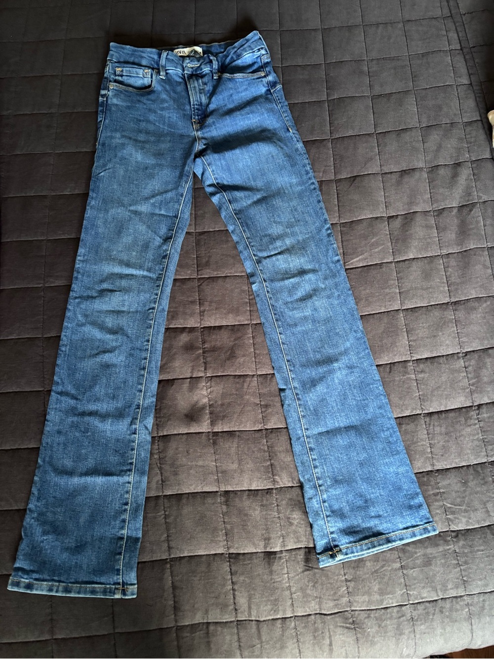 Zara Women's Blue Flared Jeans